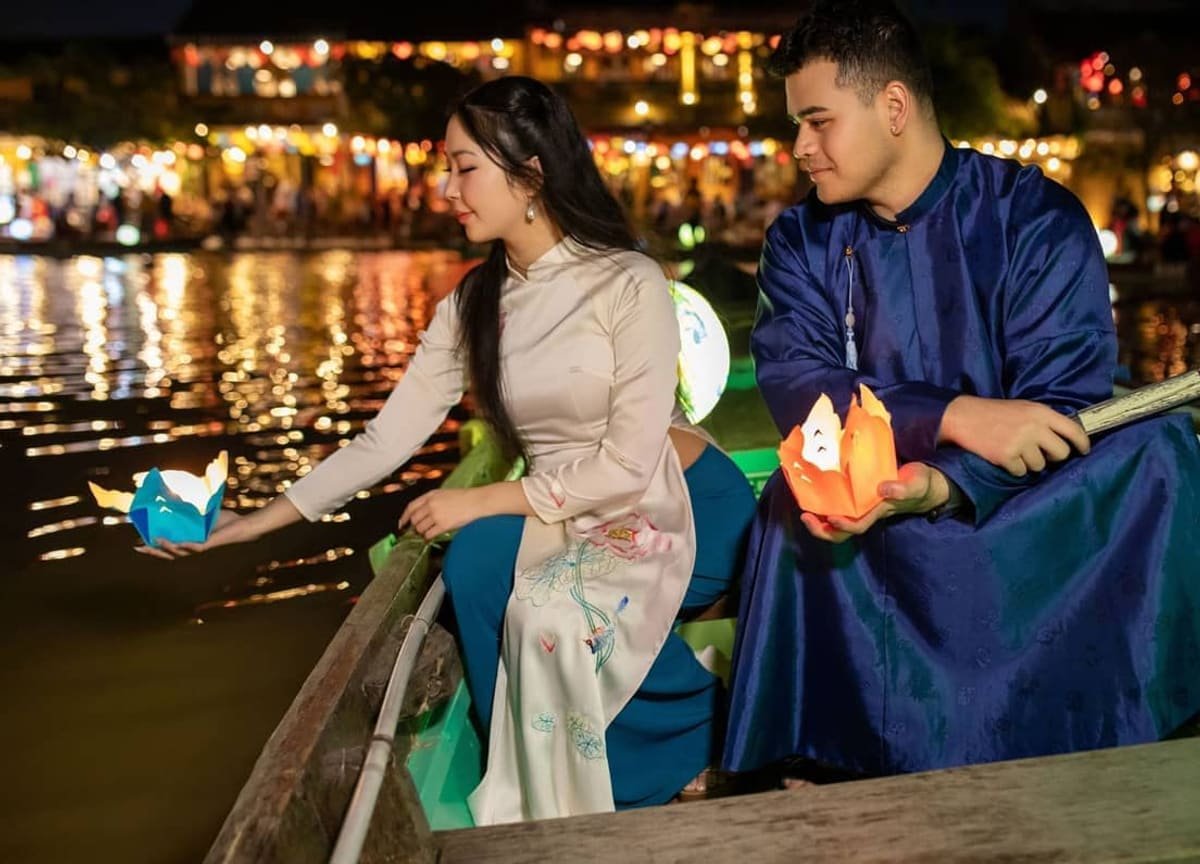 A lantern set adrift, a wish whispered — Hoi An, Vietnam
