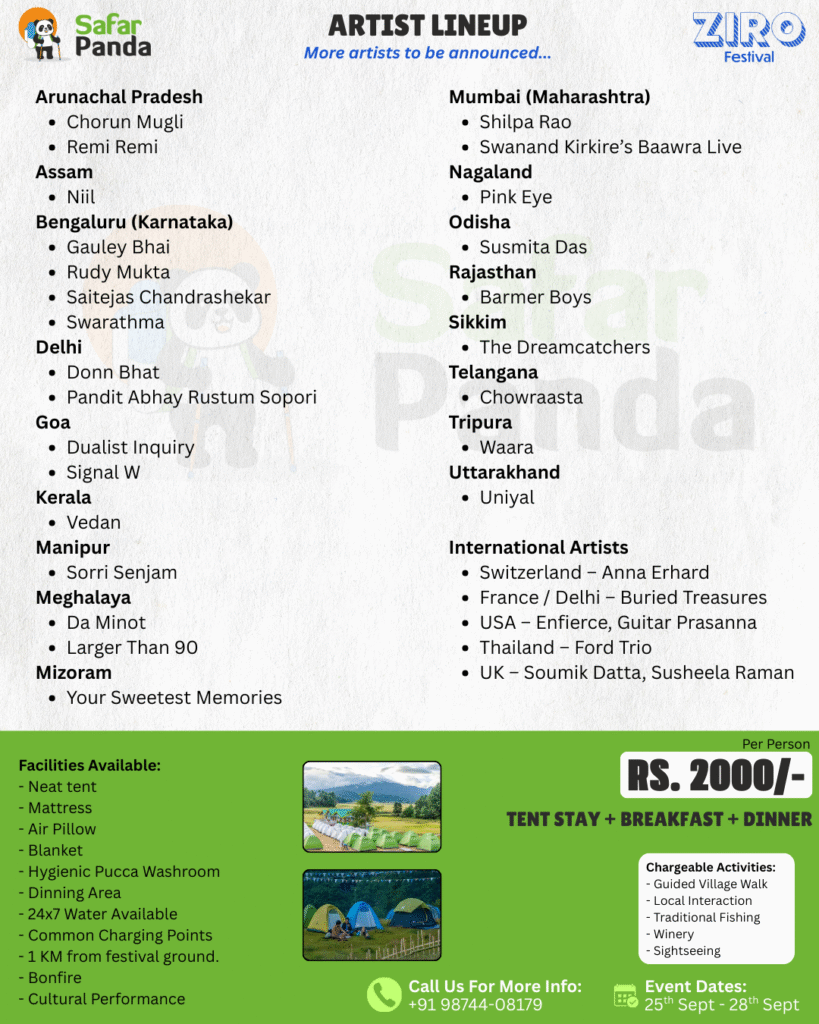 Ziro festival lineup 2025